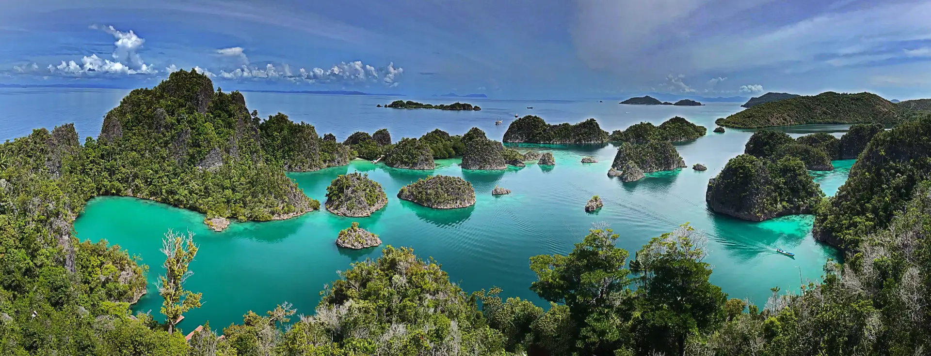 Turquoise lagoons and karst islets of Piaynemo, Raja Ampat